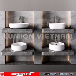 240704. Washbasin 3D Sketchup Models