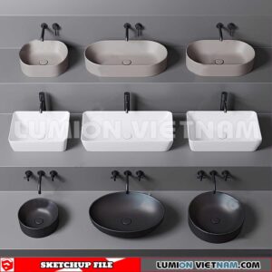 240704. Washbasin 3D Sketchup Models