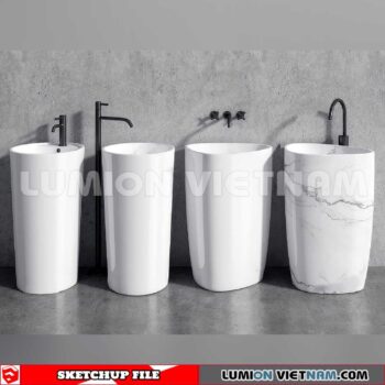 240704. Washbasin 3D Sketchup Models