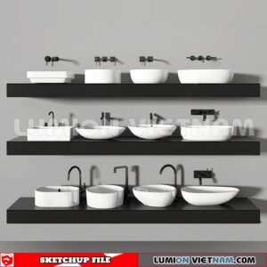 240704. Washbasin 3D Sketchup Models