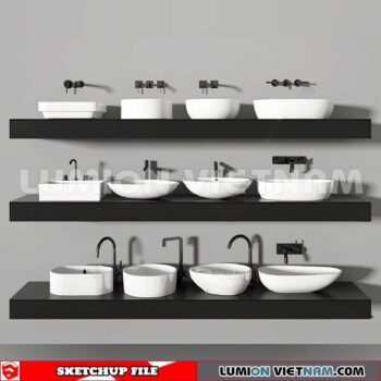 240704. Washbasin 3D Sketchup Models