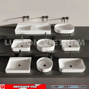 240704. Washbasin 3D Sketchup Models