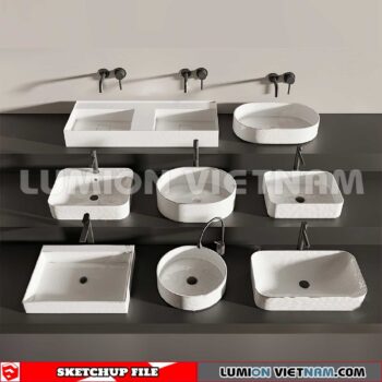 240704. Washbasin 3D Sketchup Models