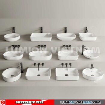 240704. Washbasin 3D Sketchup Models