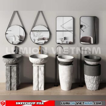 240704. Washbasin 3D Sketchup Models