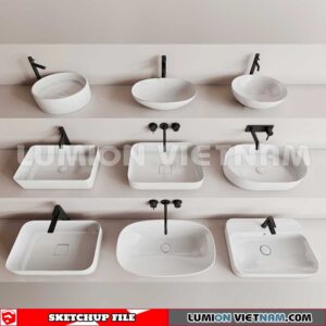 240704. Washbasin 3D Sketchup Models