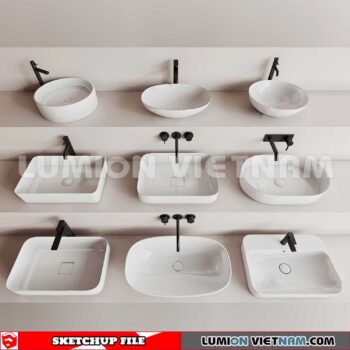 240704. Washbasin 3D Sketchup Models
