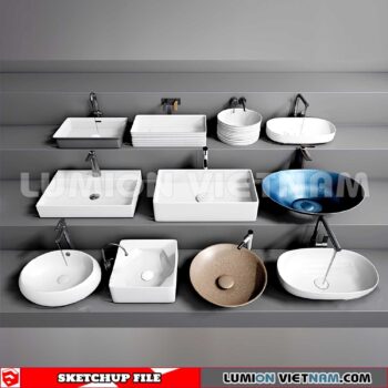 240704. Washbasin 3D Sketchup Models