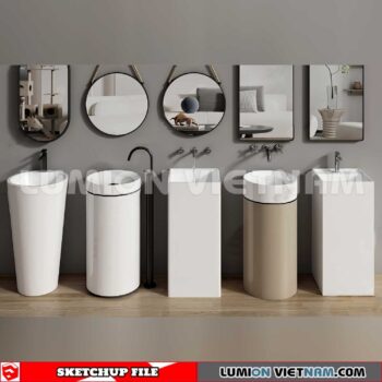 240704. Washbasin 3D Sketchup Models