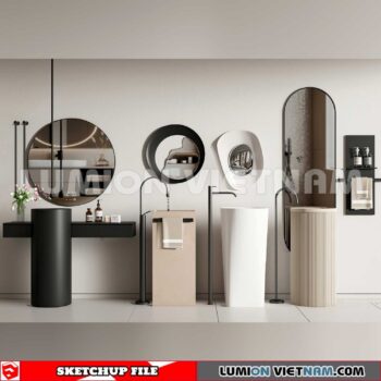 240704. Washbasin 3D Sketchup Models