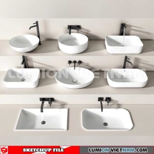 240704. Washbasin 3D Sketchup Models