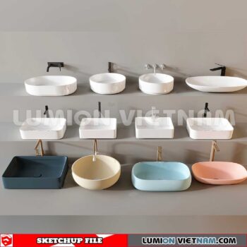 240704. Washbasin 3D Sketchup Models