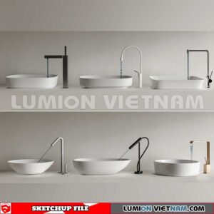 240704. Washbasin 3D Sketchup Models