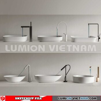 240704. Washbasin 3D Sketchup Models