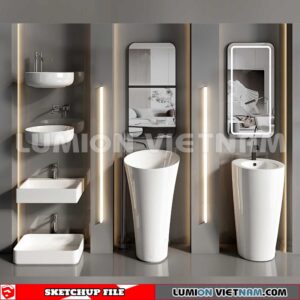 240704. Washbasin 3D Sketchup Models