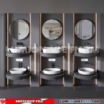 240704. Washbasin 3D Sketchup Models