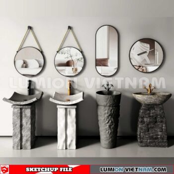 240704. Washbasin 3D Sketchup Models