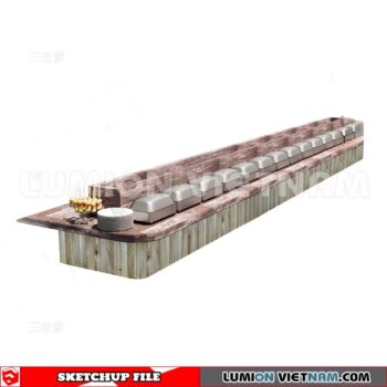 240717. Buffet Counter Sketchup 3D Models
