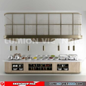240717. Buffet Counter Sketchup 3D Models