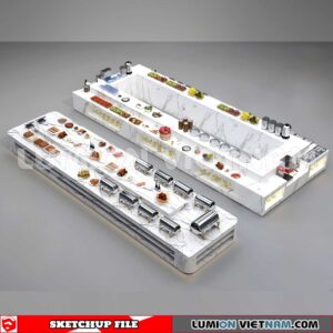 240717. Buffet Counter Sketchup 3D Models