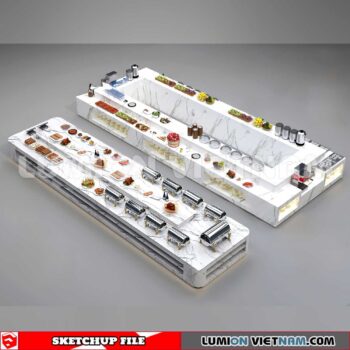 240717. Buffet Counter Sketchup 3D Models