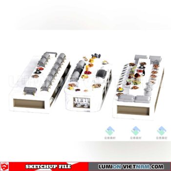 240717. Buffet Counter Sketchup 3D Models