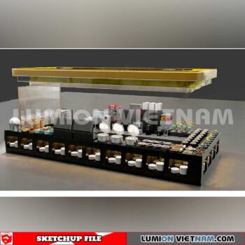 240717. Buffet Counter Sketchup 3D Models