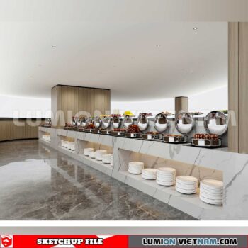 240717. Buffet Counter Sketchup 3D Models
