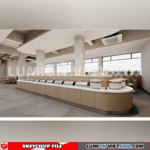 240717. Buffet Counter Sketchup 3D Models