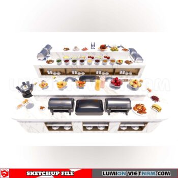 240717. Buffet Counter Sketchup 3D Models