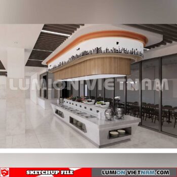 240717. Buffet Counter Sketchup 3D Models