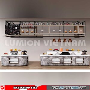 240717. Buffet Counter Sketchup 3D Models