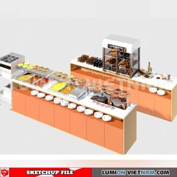 240717. Buffet Counter Sketchup 3D Models