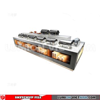 240717. Buffet Counter Sketchup 3D Models