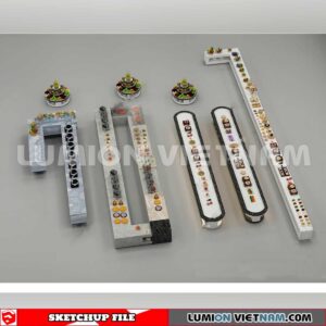 240717. Buffet Counter Sketchup 3D Models