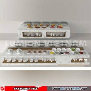 240717. Buffet Counter Sketchup 3D Models