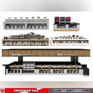 240717. Buffet Counter Sketchup 3D Models