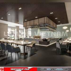 240717. Buffet Counter Sketchup 3D Models