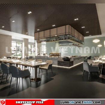 240717. Buffet Counter Sketchup 3D Models