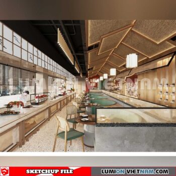 240717. Buffet Counter Sketchup 3D Models