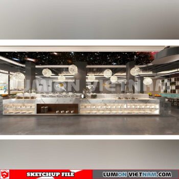 240717. Buffet Counter Sketchup 3D Models