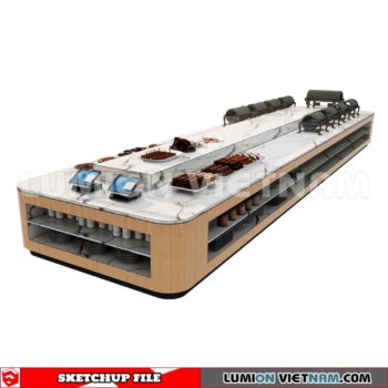 240717. Buffet Counter Sketchup 3D Models