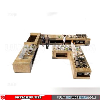 240717. Buffet Counter Sketchup 3D Models