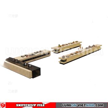 240717. Buffet Counter Sketchup 3D Models