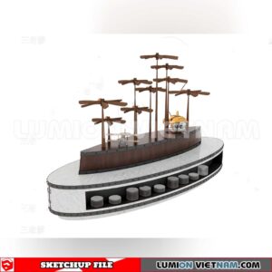 240717. Buffet Counter Sketchup 3D Models