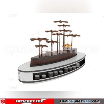 240717. Buffet Counter Sketchup 3D Models