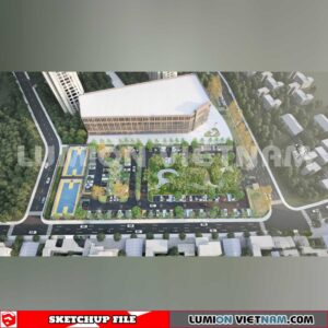 240809. Parking Lot Sketchup Exterior 3D Models