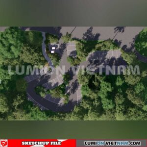 240809. Parking Lot Sketchup Exterior 3D Models