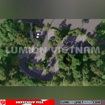 240809. Parking Lot Sketchup Exterior 3D Models