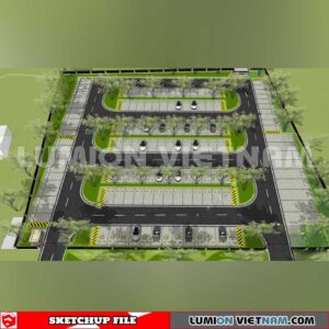 240809. Parking Lot Sketchup Exterior 3D Models